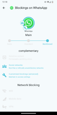 iodéOS adblocker blockings on Whatsapp